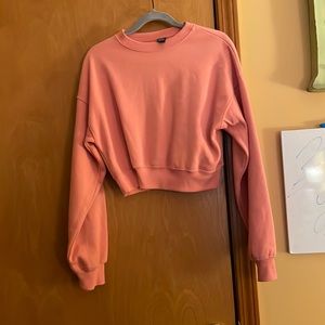 Pink cropped sweatshirt size medium